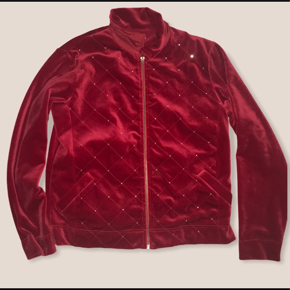 Rhinestone velour jacket